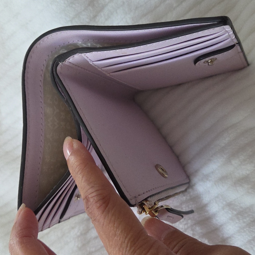 Kate Spade Taupe and Lavender Bi-fold Wallet - Picture 7 of 11